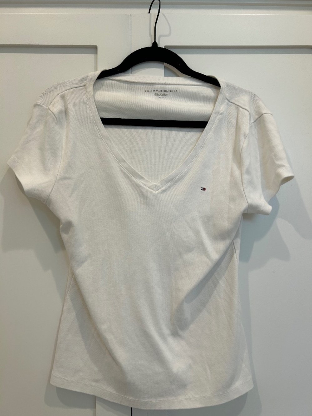Tommy Hilfiger white v-neck tee